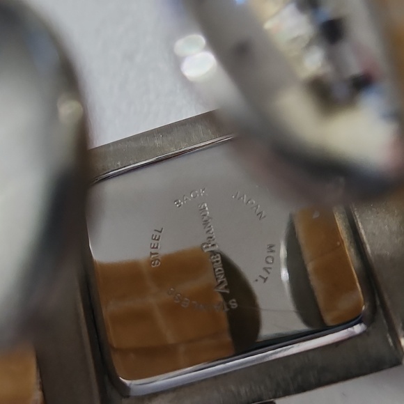 Vintage Andre Francois yellow and white bangle watch ⌚️ works! - Picture 11 of 13